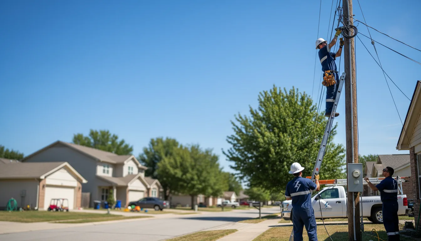 Residential electrician providing installation services in Lamar, OK
